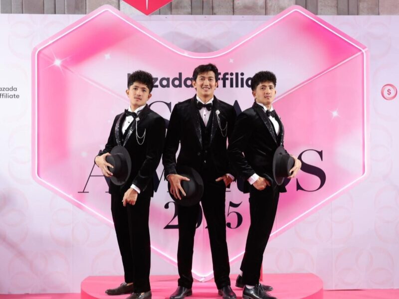 Fernando Hicban Jr, Mark Anthony Hicban, and Ken Hicban II at the Lazada Affiliate SEA Awards 2025
